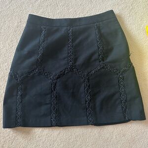 Banana republic floral detail black skirt